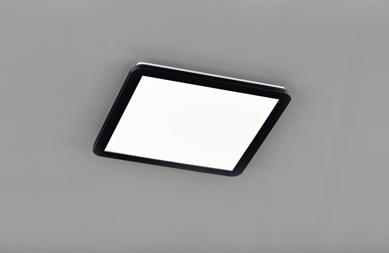 Plafoniera Camillus, RL, 40x40x3 cm, 22W, 1x SMD, plastic, negru mat - imagine 3